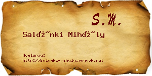 Salánki Mihály névjegykártya