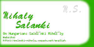 mihaly salanki business card